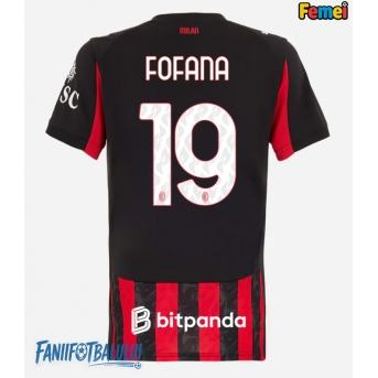 AC Milan Youssouf Fofana #19 Tricou Fotbal Replică 2025-26 Femei Acasa